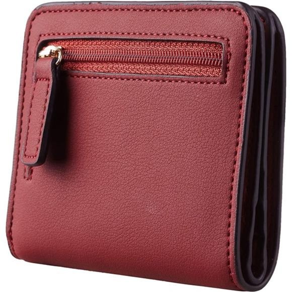 Womens Rfid Blocking Small Compact Bifold Luxury Genuine Leather Pocket Wallet - Picture 3 of 6